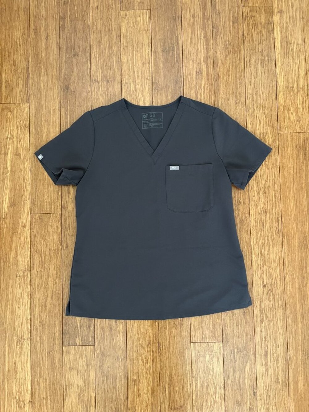 Figs Women's Dark Grey Short Sleeve Catarina Scrub Top